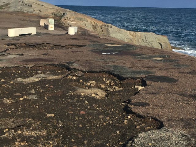 Tempête: Importants dégâts derrière la jetée du port de commerce de Calvi