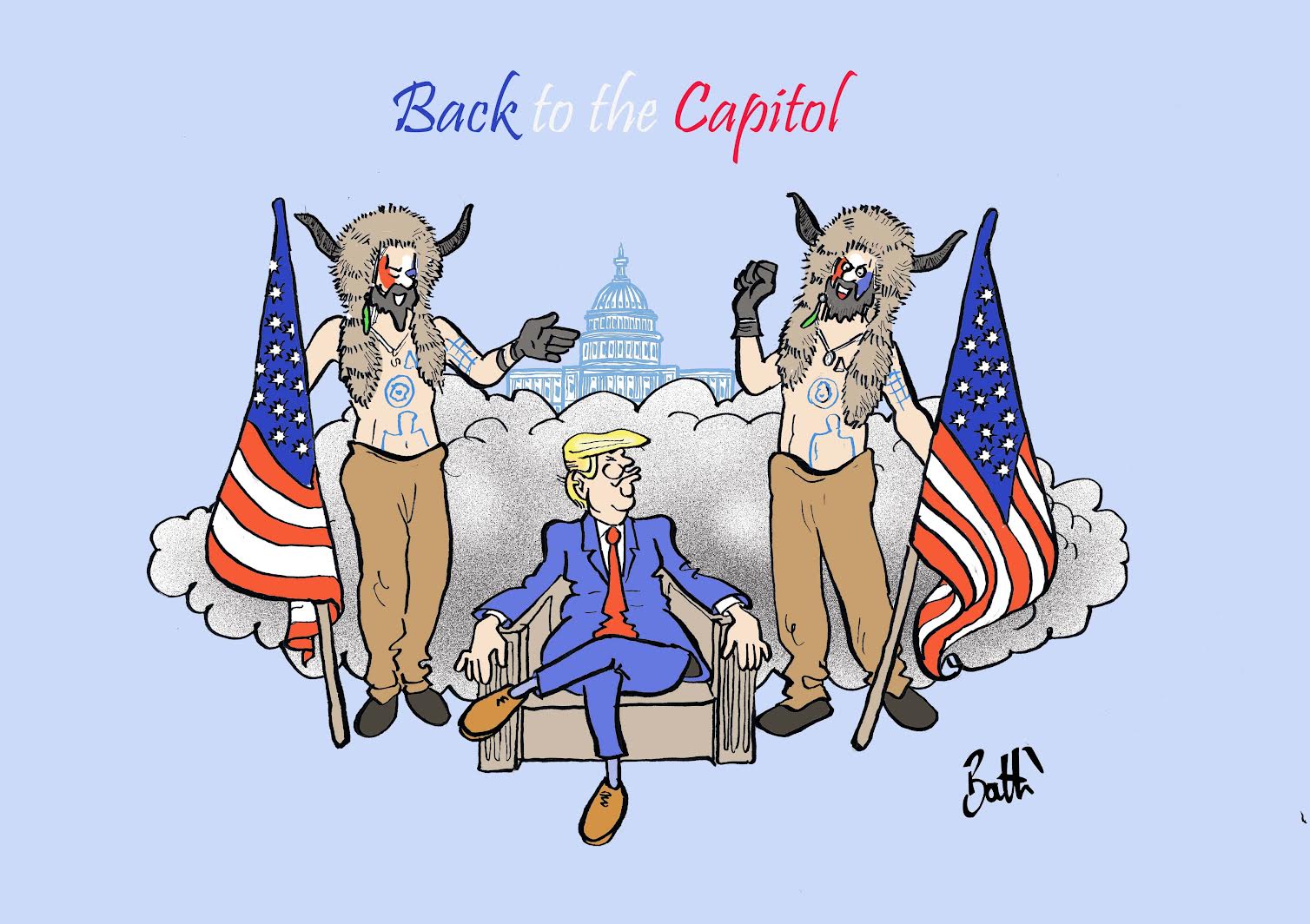 Le dessin de Battì : "Donald, back to the Capitol"