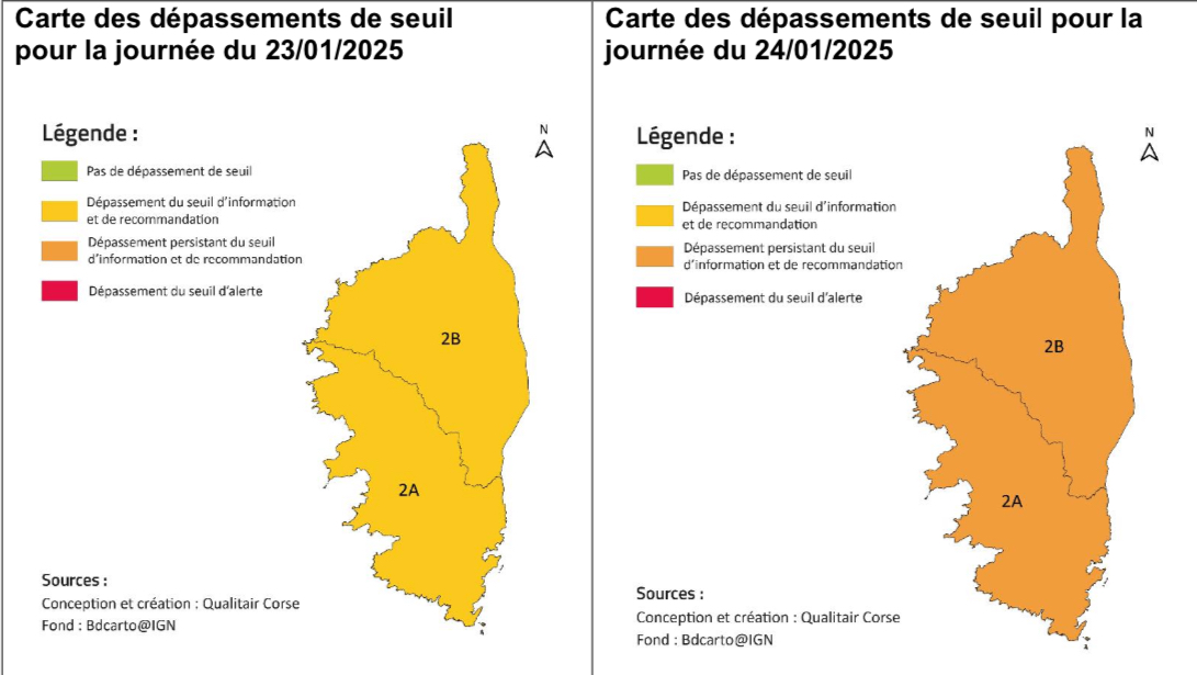 La Corse touchée par un épisode prolongé de pollution aux particules fines