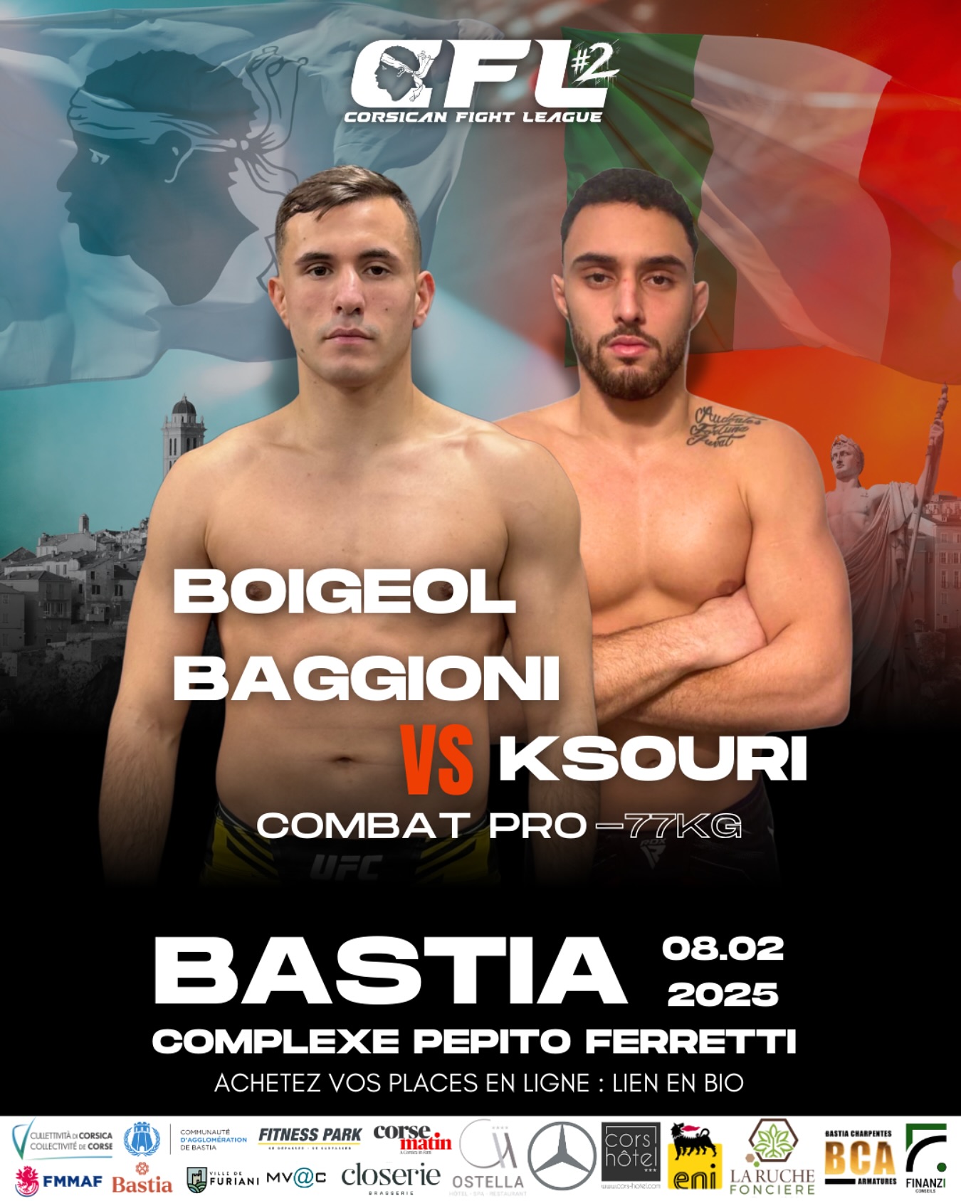 Un plateau de choix pour la 2e édition du Corsican Fight League à Bastia