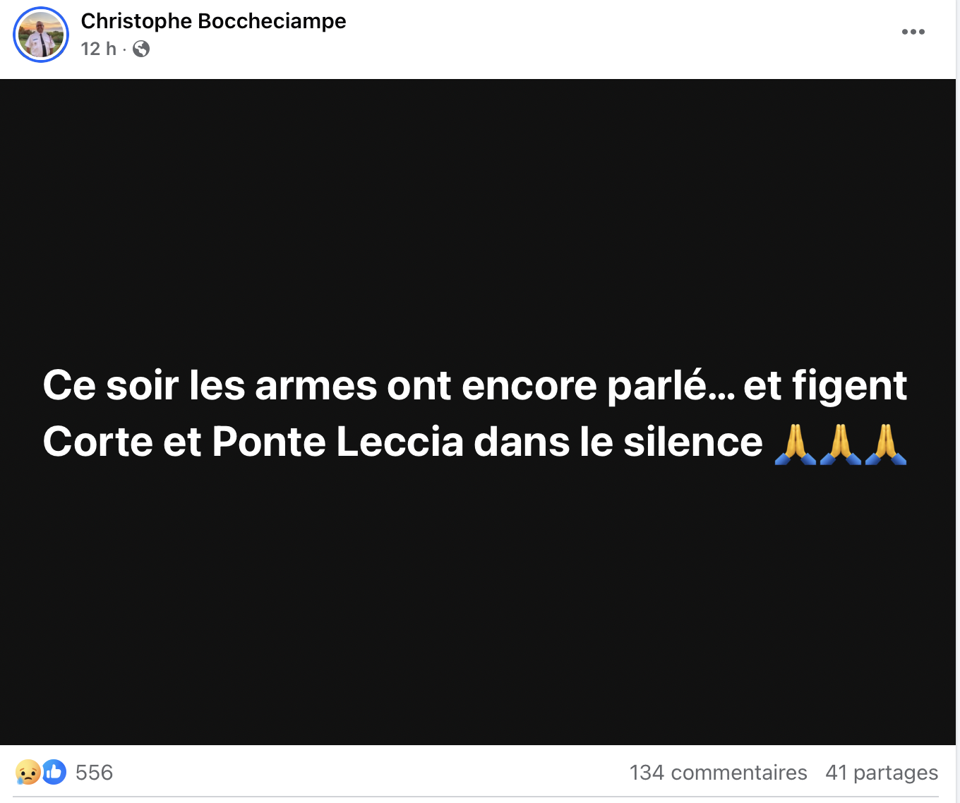 « Les armes ont encore parlé » : vive émotion en Corse après le drame de Ponte-Leccia