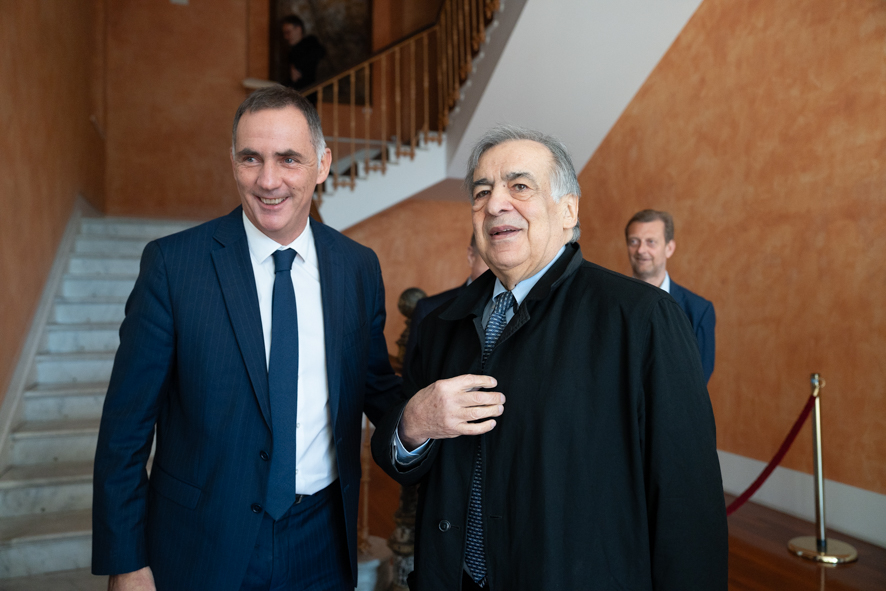 Le président Simeoni avec Leoluca Orlando. Photo Paule Santoni