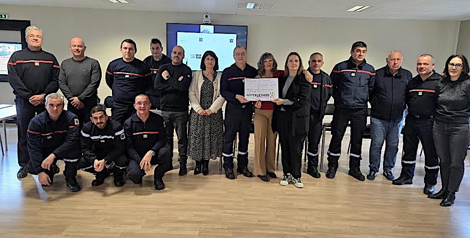 Pompiers de Haute-Corse : une collecte de 20 401,60€ pour le Téléthon