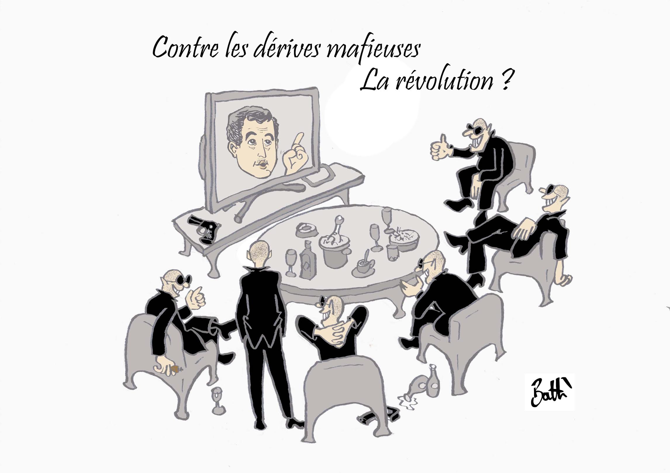 Le dessin de Battì : contre les dérives mafieuses, la révolution ?