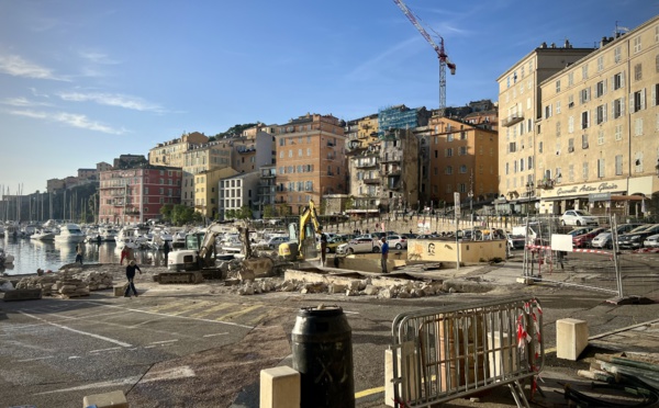 Les travaux en cours sur le parking Pouillon à Bastia - lundi 14 octobre 2024.