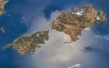 La Corse vue depuis l'espace