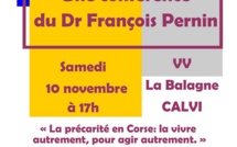 Précarité en Corse: Conférence du Dr.François Pernin le 10 novembre à Calvi