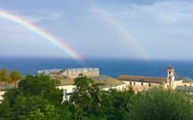 Bastia : double arc-en-ciel sur la ville