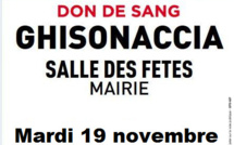 Don de sang : une collecte ce 19 novembre à Ghisonaccia 