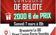 Belote : Un concours le 7 mars au QG à Porto-Vecchio