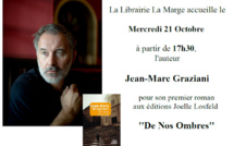 Livres : Jean-Marc Graziani présente "De Nos Ombres" à Ajaccio