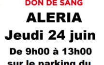 Don du sang : une collecte ce 24 juin à Aleria