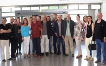 Les artistes de la RACC accueillis à l'aéroport de Calvi