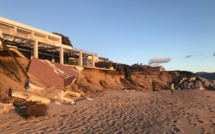 Tempêtes Ciaran et  Domingos : plage emportée à Olmeto, mer de bois à Calacuccia