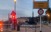 Le tunnel de Bastia fermé