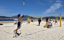 Les équipes de France de beach volley en stage à Porticcio avant les JO de Paris 2024