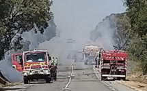 Incendies en cours à Tallone et Linguizzetta : circulation ralentie sur la RT10